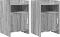vidaXL Nachtkastjes 2 stuks Grijs Sonoma 40 x 36 x 60 cm Bewerkt hout