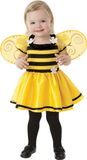 amscan 9918189 999673 Kids Little Stinger Bee Meisjes Kostuum Leeftijd: 3-4 jaar, Geel