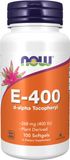 Now Foods Vitamine E-400 IU D-Alpha Tocopheryl - 100 softgels