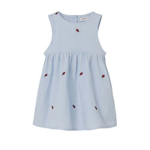 NAME IT NAME IT BABY baby jurk NBFFERILLA met all over print blauw/rood