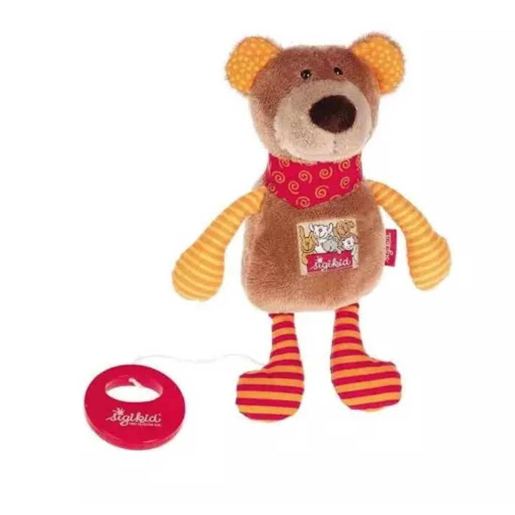 Sigikid Muziekknuffel - Orange Bear 22cm