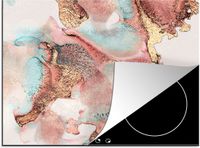 Merkloos KitchenYeah® Inductie beschermer 75x52 cm - Abstract - Inductiebeschermer voor Inductie Kookplaat - Multicolor