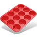 Belmalia Muffin Bakvorm Silicone, 12 Holtes, Antiaanbaklaag, Cupcake, Brownies, Muffins Vorm, Rood