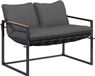 vidaXL Ensemble de banc de jardin noir et anthracite acier