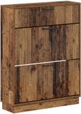 vidaXL Schoenenkast HOORN 78 x 24 x 100 cm Bewerkt hout Oud hout