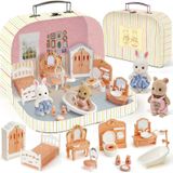 Merkloos Speelgoed Poppenhuis Set