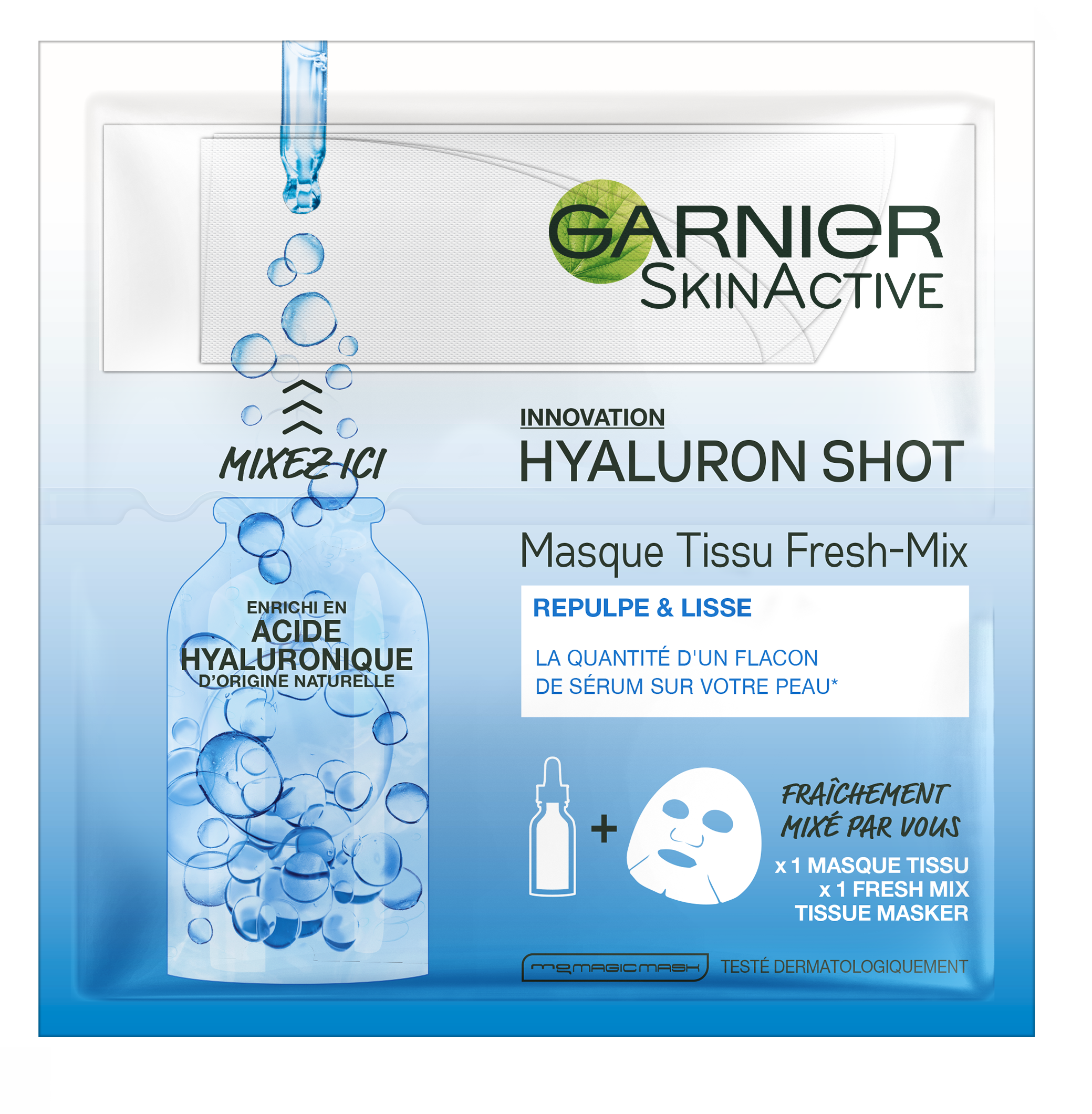 Garnier Skinactive Face Fresh-Mix Tissue Masker - Hyaluron Shot