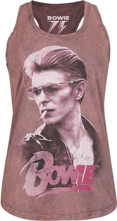 Bowie, David David Bowie Smoking Dames Top - koraal - L