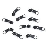 cyclingcolors 10 x vervangende ritssluiting-reparatieset voor ritssluiting, hoofd nr. 5, schuivers voor kleding, tassen, jassen, tassen, koffers, jeans, grijs-donkerblauw