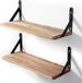 AGM Wandrek van hout, set van 2, bruin