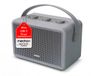 MEDION BXO-1 Enceinte Bluetooth – Son puissant dans un design rétro de haute qualité, jusqu'à 15 heures d'autonomie, Bluetooth 5.3, IPX4, USB-C, gris clair