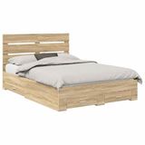 vidaXL Bedframe Sonoma Oak 150 x 200 cm Engineered Wood