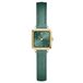 Pierre Lannier 059H577 Polshorloge Dames Groen Leer Goudkleurig Vierkant Analoog Quartz