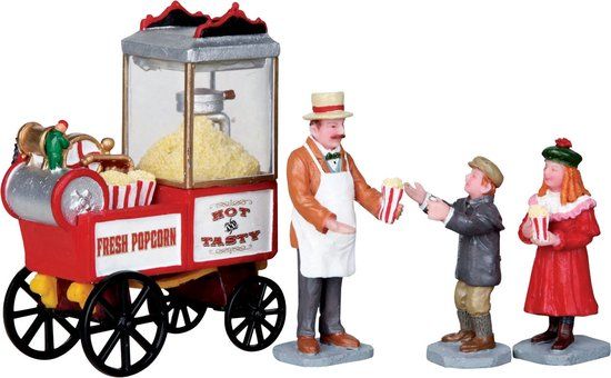 Lemax Popcorn Seller Set Of 4