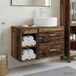 Maison Exclusive - Ensemble de deux armoires de salle de bain en bois de récupération, dimensions : 79,5 x 44,5 x 76 cm