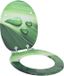 vidaXL Toiletbril Druppel Bewerkt Hout Groen 44 x 38 cm
