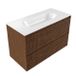 Saniclass Badkamermeubelset - 100x45x73.9cm - Mat Walnut Pure
