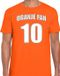 Bellatio Decorations Oranje fan t-shirt voor heren - Oranje fan nummer 10 - Nederland supporter - EK/ WK shirt / outfit L