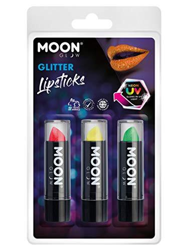 Smiffys Moon Glow - Neon UV Glitter Lipstick,