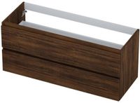 INK - Onderkast 2 Laden Greeploos met Houten Keerlijst - 120 cm - Koper Eiken