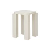 Hocker Atlas lackierte Holzfaserplatte Weiß Designer John Astbury