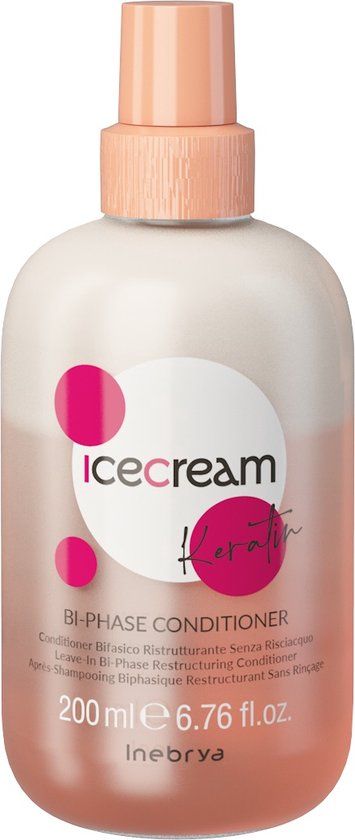Inebrya - Ice Cream Keratin Bi-Phase Conditioner 200ML - All Hair Types