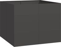 vidaXL Plantenbak 100x100x80 cm staal zwart