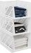 Relaxdays kast organizer, set van 3, stapelbaar kleding opbergsysteem, uittrekbaar, 24,5 x 33,5 x 43,5 cm, badkamer, wit