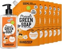 Marcel's Green Soap Handzeep Sinaasappel & Jasmijn 500 ml + 6 Navullingen Pakket