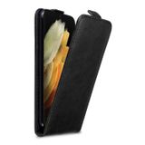Cadorabo Samsung Galaxy S22 ULTRA ZWARTE NACHT Flip Case Cover met Magnetische Sluiting