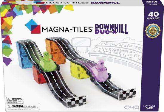 Magna-Tiles Downhill Duo - 40 stuks - Magnetisch constructiespeelgoed - STEM - Vanaf 3 jaar