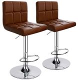 Ensemble de tabourets de bar, 2 pièces, réglable en hauteur, pivotant, similicuir
