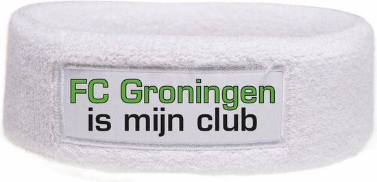 FC Groningen Sport Hoofdband - Wit - Unisex - Volwassenen
