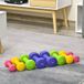 Ensemble de 8 haltères hexagonales 20 kg (4 paires : 4 kg, 3 kg, 2 kg et 1 kg). Haltères en néoprène avec revêtement antidérapant, idéales pour l'entraînement à domicile. Multicolores.