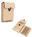 Étui portable en cuir pour stylos, avec une fermeture en cuivre, pour 5 stylos
