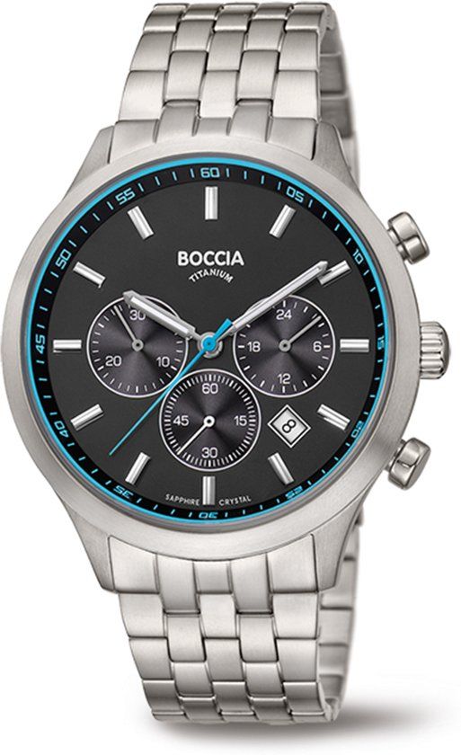 Boccia Titanium 3750.04 horloge - Titanium - Zilverkleurig - 41 mm