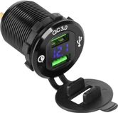 Peiying Chargeur de voiture 2x USB Quick Charge Voltmètre