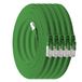 1aTTack.de Platte CAT7 LAN-netwerkkabel 10 Gbit/s 5x 7,5m - groen