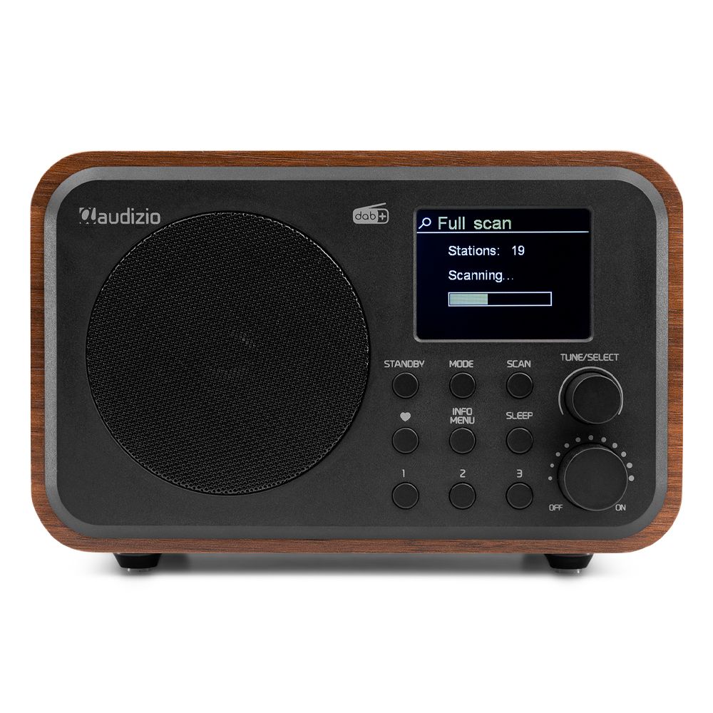Audizio Milan Draagbare DAB+ Radio - Houtkleur - Bluetooth - 15W - 40 voorkeurzenders