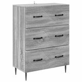 vidaXL Ladekast Grijs Sonoma 66 x 34,5 x 89,5 cm Bewerkt hout