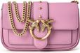 PINKO Love One Crossbody tas Leer 20 cm - Dames - lilla-antique gold