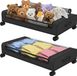Merkloos Opbergdoos voor onder het bed, met wieltjes, 2 stuks, zwart, 80 x 44 cm
