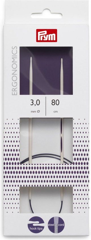 Prym Rondbreinaald ergonomisch 3,0 mm - 80 cm - Kunststof - Uni