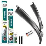 HEYNER® Essuie-glace pour MERCEDES-BENZ EQE 02.2022 - 02.2024, HYBRID Balai d'essuie-glace plat, Aérodynamique & Flexible, Revêtement Nanographite