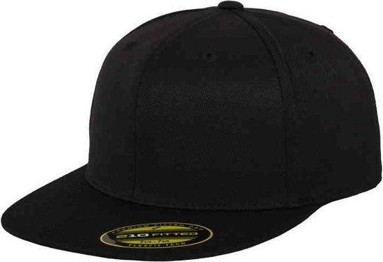 Flexfit Premium 210 Fitted Unisex Cap - Zwart - L-XL