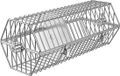 Non-branded Ronde Tumble Rotisserie Rotisserie Rotisserie mand grillmand geschikt voor alle gasbarbecues, 39 x 17 x 15,5 cm