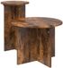 vidaXL Ensemble de tables d'appoint - 2 pièces - Chêne fumé - Bois transformé