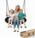 SereneLife Nestschommel met Ophangset – Buitenschommel met 360° Draaischarnier – Voor Kinderen – Zwart