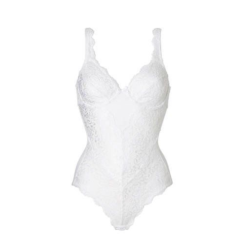 Sassa Mode Classic Lace corrigerende body met kant - wit
