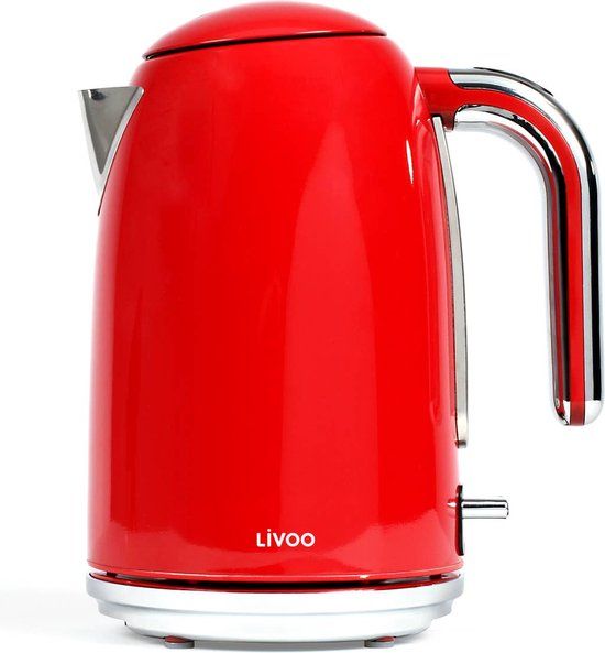 Livoo Retro Waterkoker - 1.7L - 2200W - Retro Rood